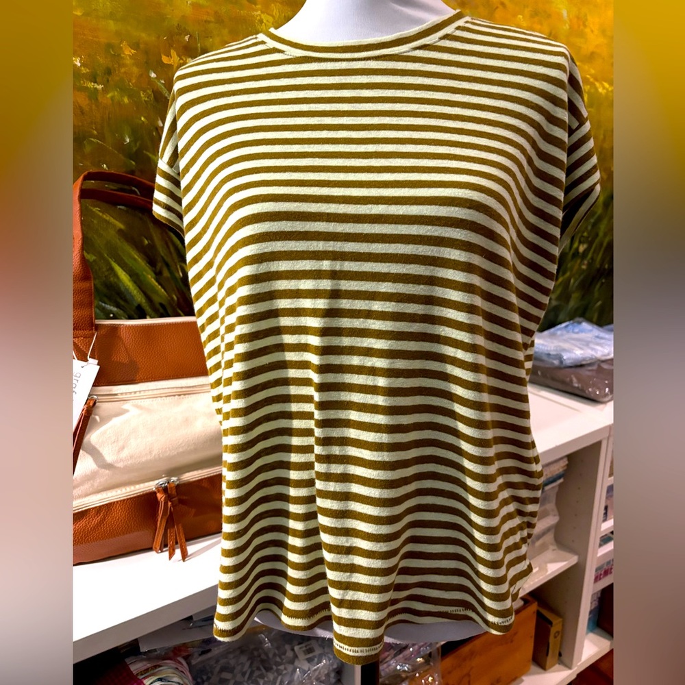 Maxwell Keylime Green Striped Top